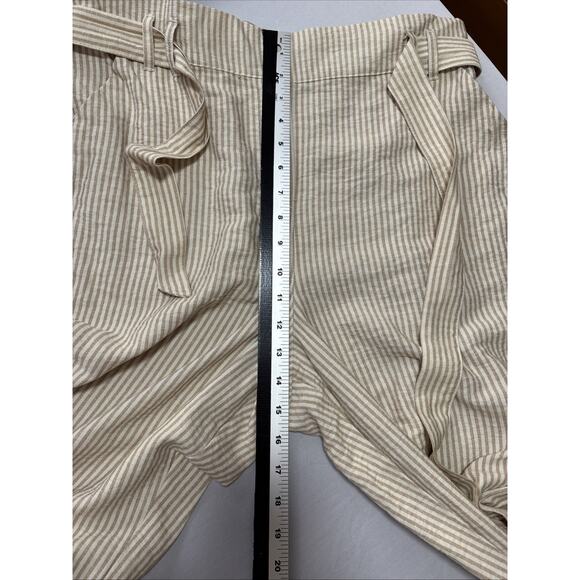 Maurices Tan White Striped Women's XL Flowy Wide Leg Baggy Pants Summer Spring - Picture 7 of 8
